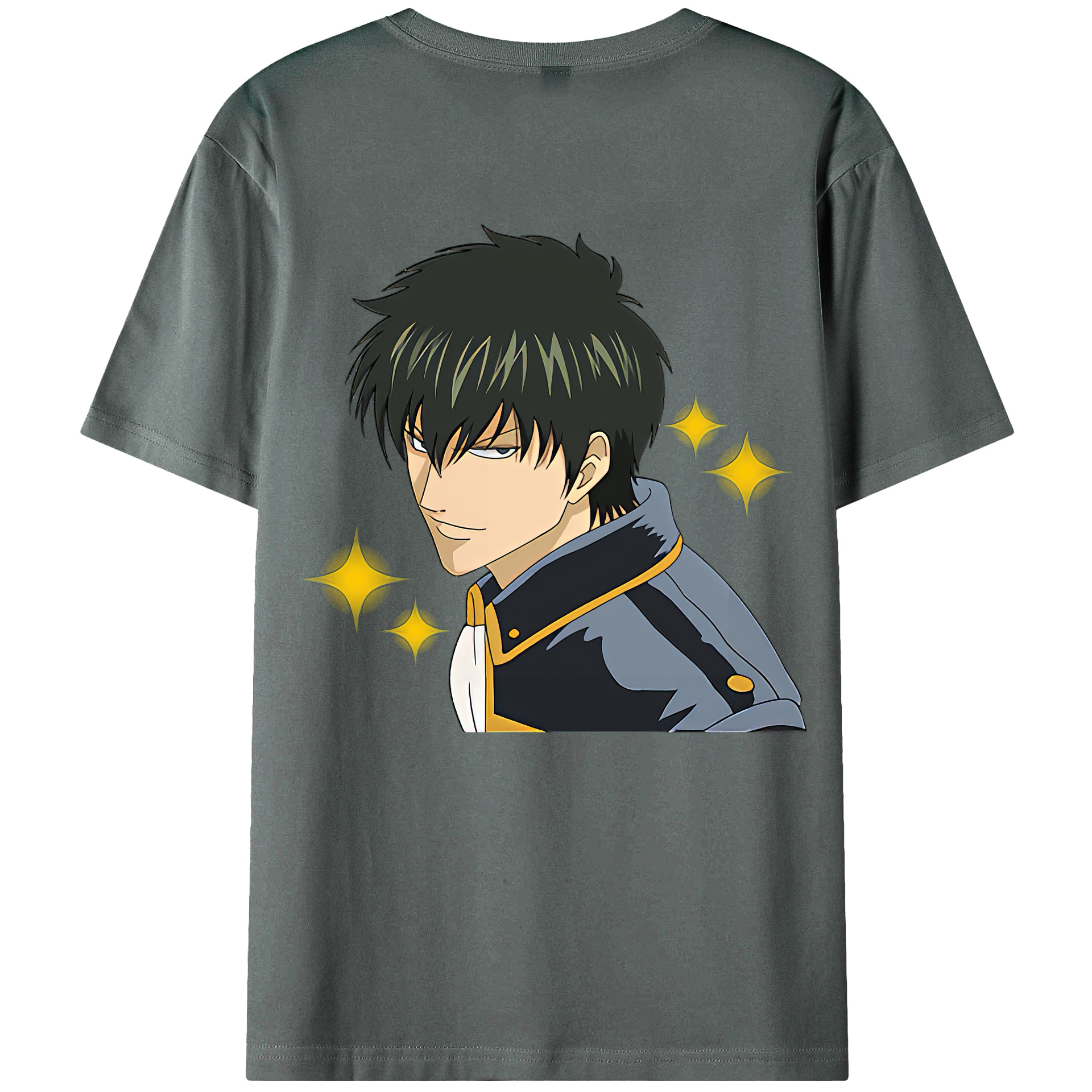 （画像用） ぎんたま 坂田銀時（さかたぎんとき） 神楽 志村新八（しむら しんぱち） GINTAMA Sakata Gintoki Kagura Shimura Shinpachi 綿100％半袖Tシャツ（背面プリント）